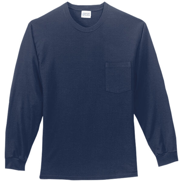 Port & Company® Tall Long Sleeve Essential Pocket Tee Thumbnail